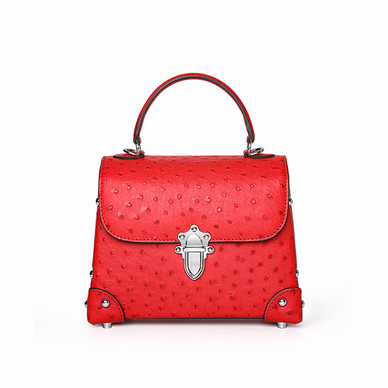 Ostrich Leather Women's Handbag