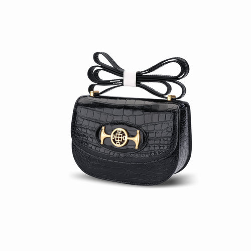 Women's Crocodile Belly Leather Crossbody Bag