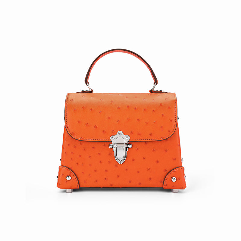 Ostrich Leather Women's Handbag